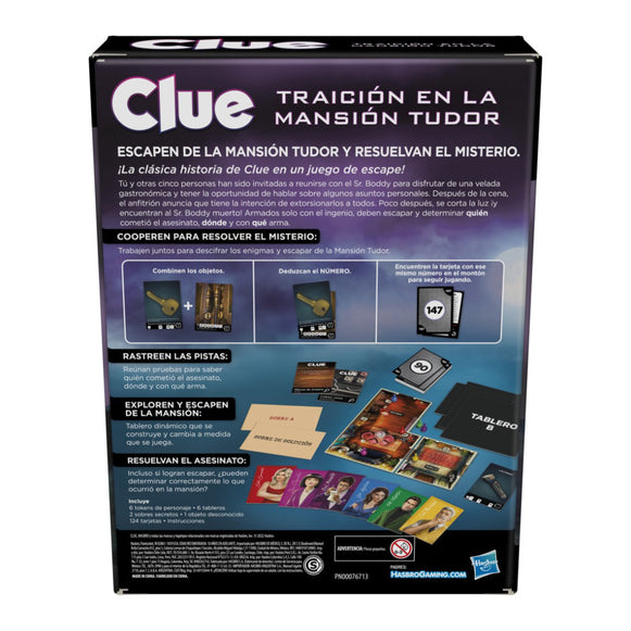 CLUE ESCAPE MANSION TUDOR HASBRO F5699