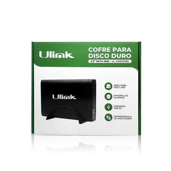 COFRE PARA DISCO DURO 3.5" SATA UL-HDD035BL ULINK