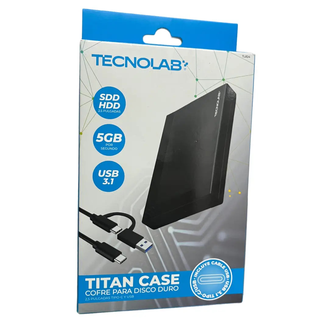 COFRE PARA DISCO DURO/SSD 2.5" TECNOLAB TL824