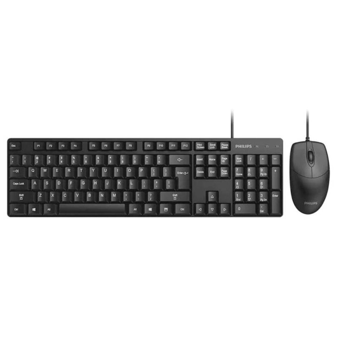 COMBO TECLADO + MOUSE ALAMBRICO PHILIPS NEGRO C254