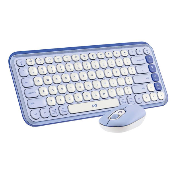 COMBO TECLADO + MOUSE BT POP ICON LILA LOGITECH