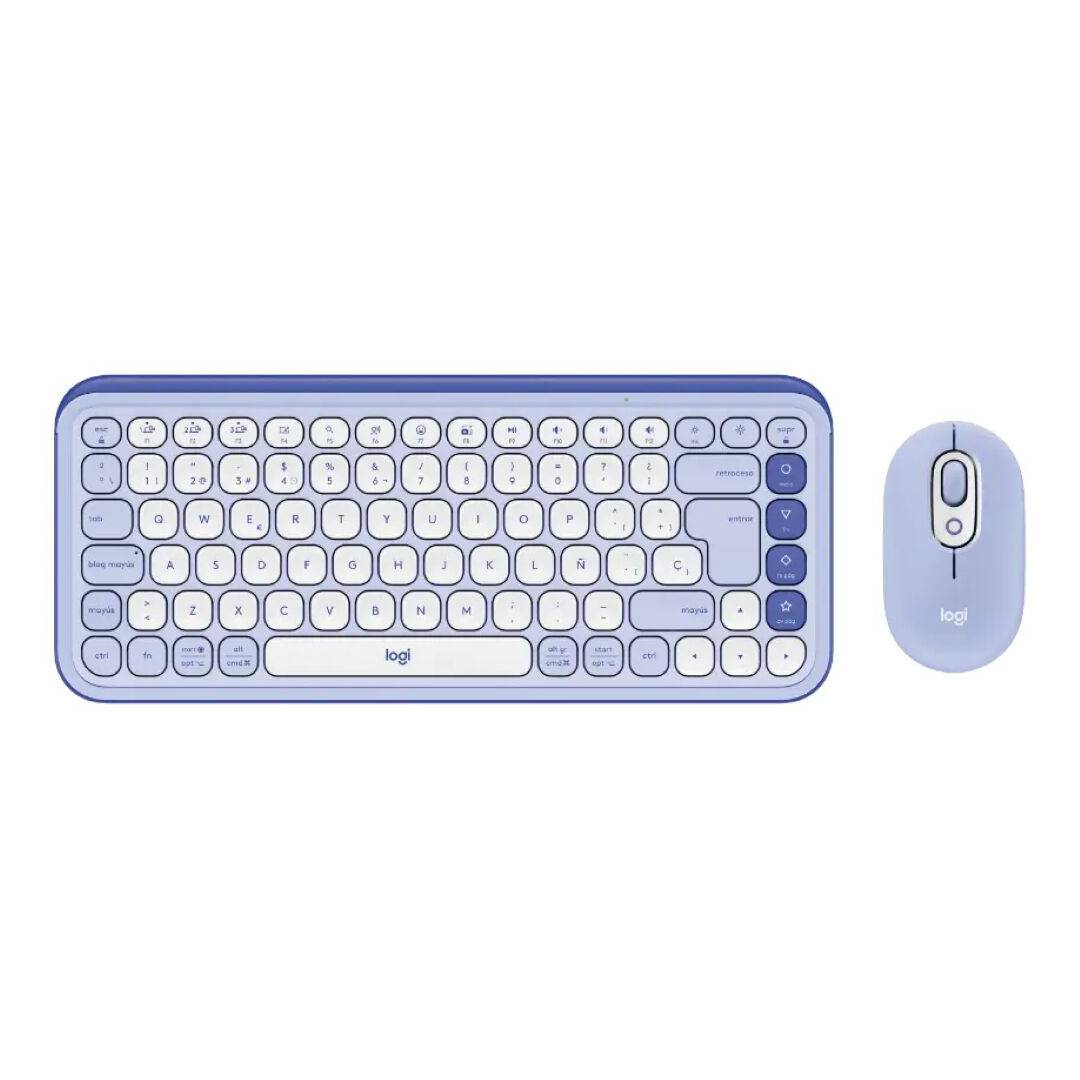 Combo Logitech POP Icon lila: teclado y mouse | Fotosol – Fotosol