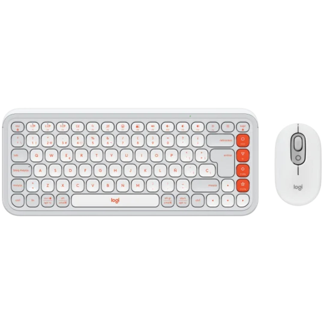 Combo Logitech POP Icon blanco: teclado y mouse | Fotosol – Fotosol