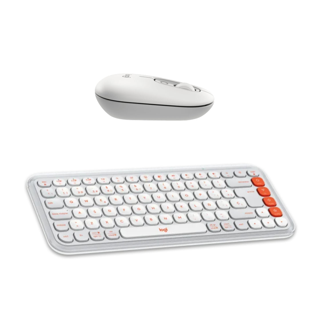 COMBO TECLADO + MOUSE BT POP ICON BLANCO LOGITECH