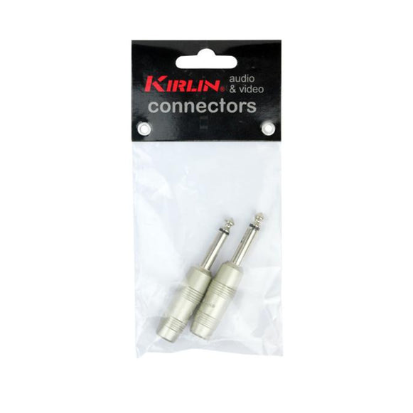 CONECTOR PLUG 6.3MM MONO X2 KIRLIN CH-2306PR