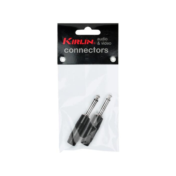 CONECTOR PLUG 6.3MM MONO X2 NEGRO KIRLIN CH-2306BS