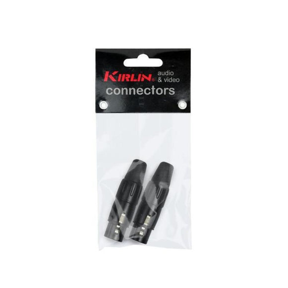 CONECTOR XLR HEMBRA X2 NEGRO KIRLIN X-3216