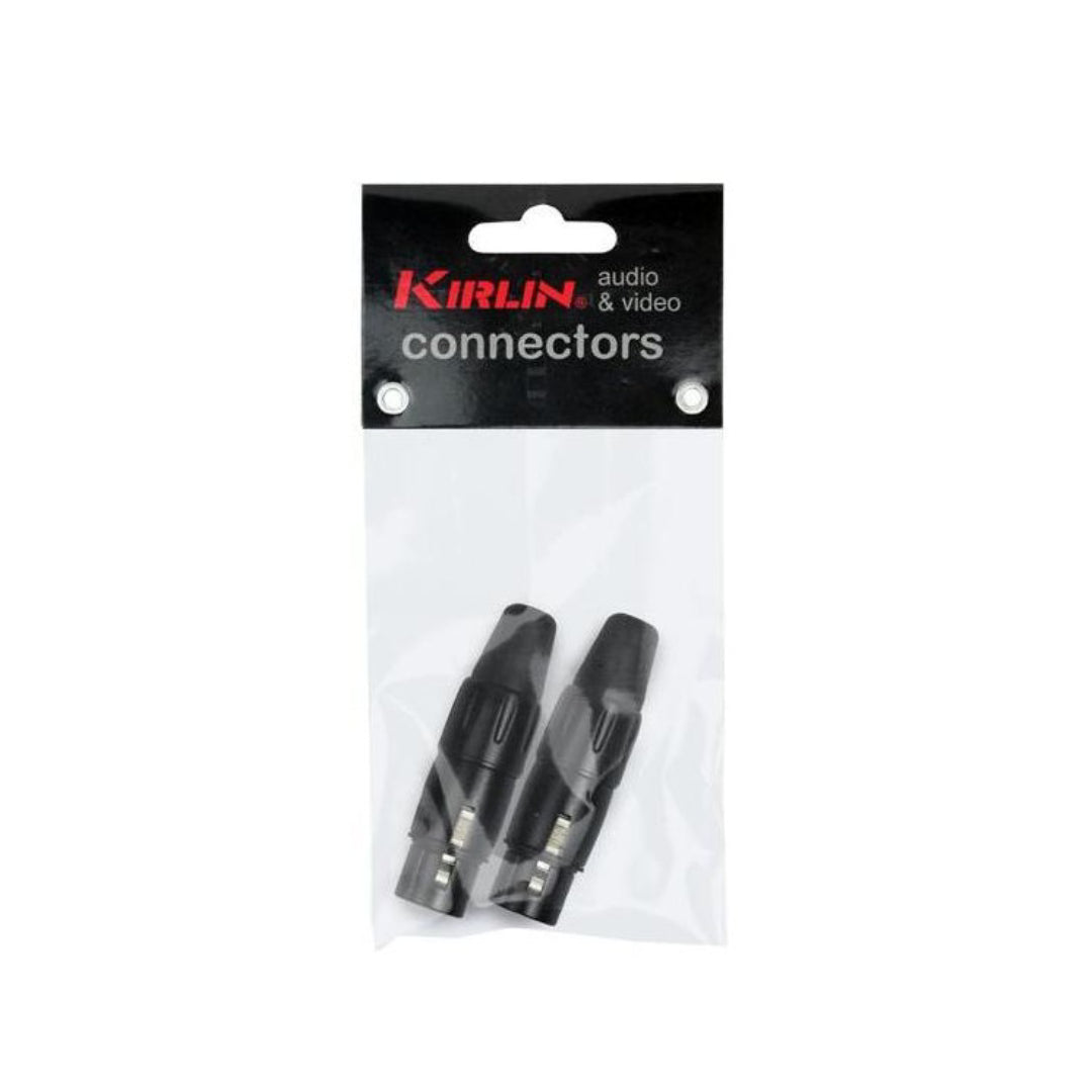 CONECTOR XLR HEMBRA X2 NEGRO KIRLIN X-3216