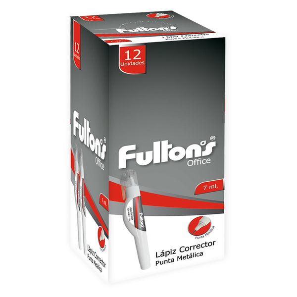 LAPIZ CORRECTOR PTA METAL FULTONS 101260 (PACK 12 UNIDADES)