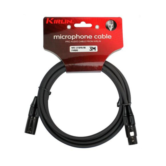 Cable Canon (XLR H- XLR M) 3M MPC-270PB/BK KIRLIN