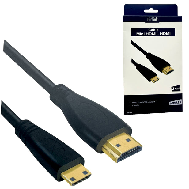 Cable HDMI a Mini HDMI Birlink BR10506 2 m 4K HDMI 2.0