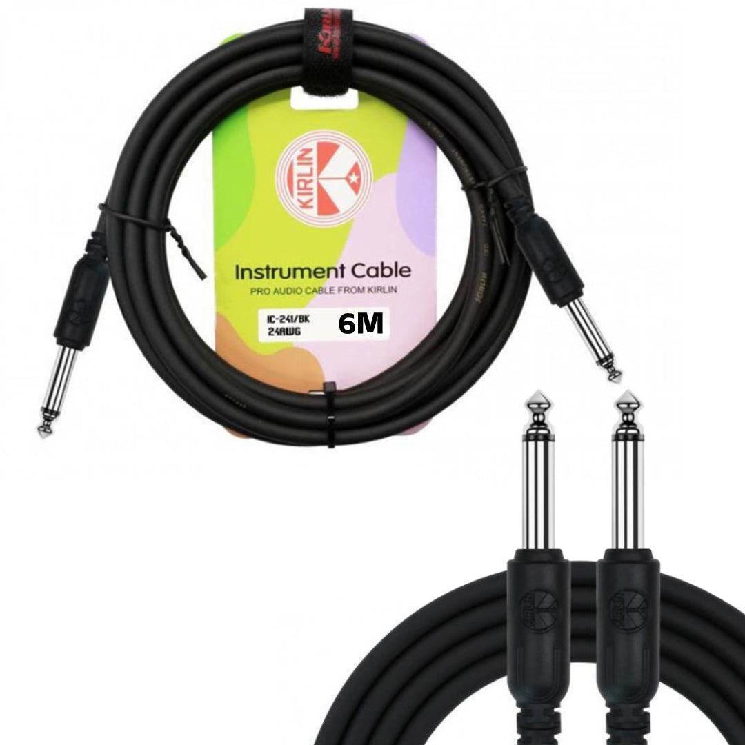 Cable Plug 6.3mm Instrumentos 6 METROS KIRLIN IC-241/BK