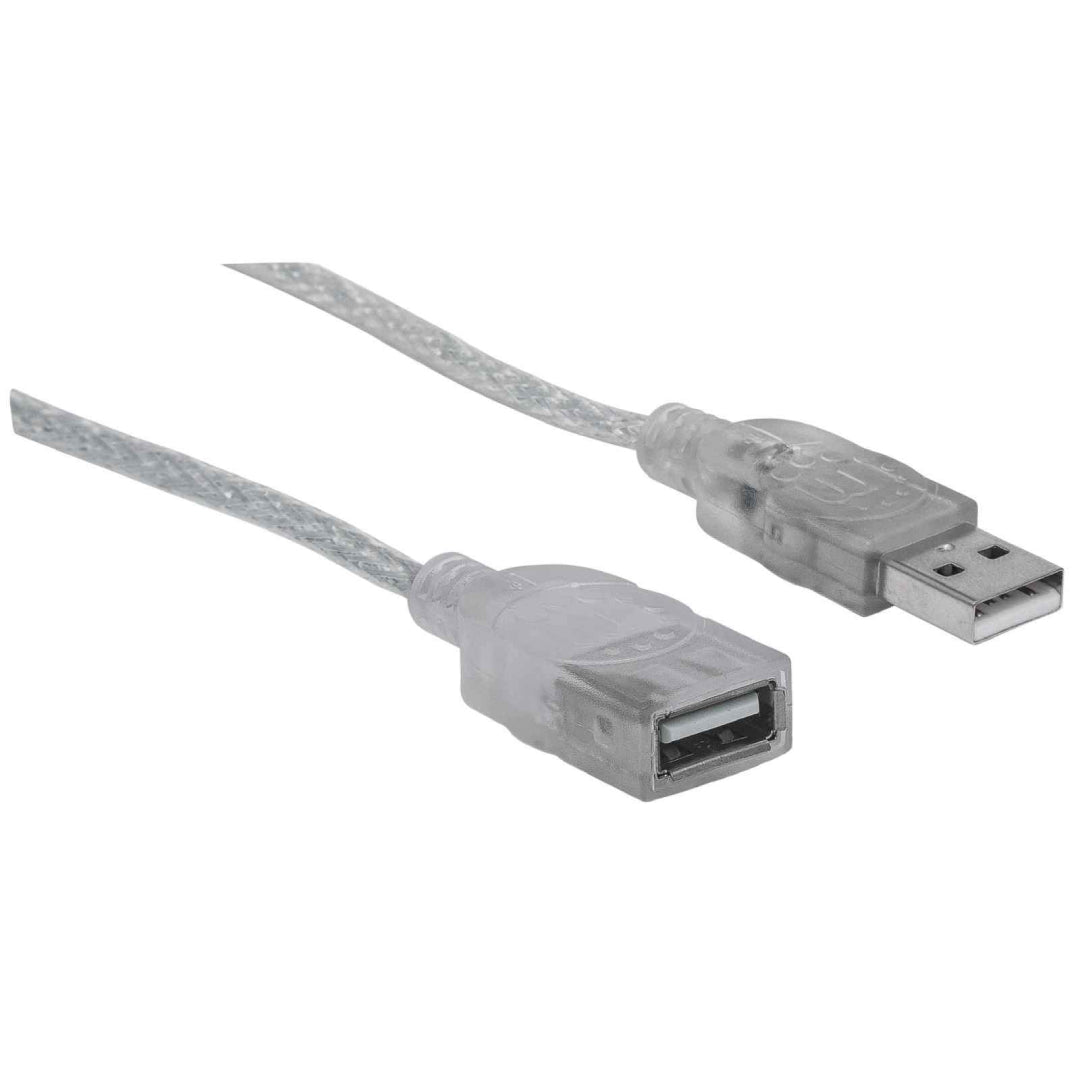 Cable de Extensión USB 2.0 de Alta Velocidad Manhattan 3 mts