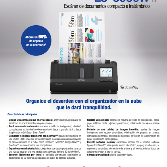 ESCANER COMPACTO ES-C380W EPSON