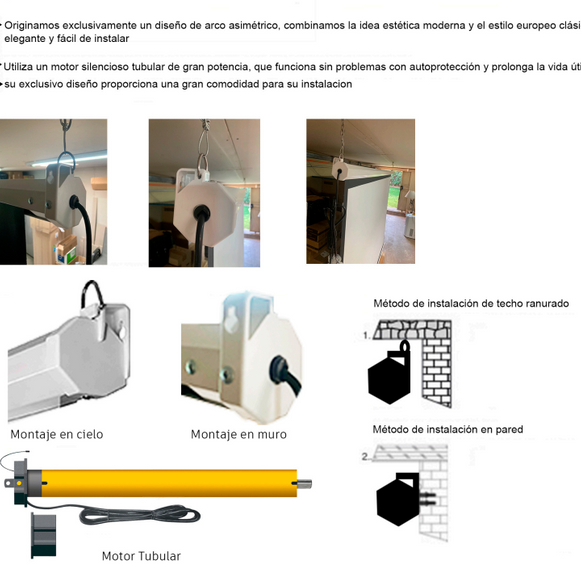 TELON ELECTRICO MURAL 178 X 178 Cms (CON CONTROL REMOTO)