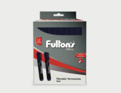 MARCADOR PERMANENTE  PUNTA REDONDA NEGRO FULTONS (CAJA 12 UNIDADES)