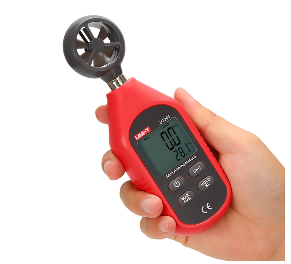 Anemómetro digital compacto UNI-T UT363 con temperatura