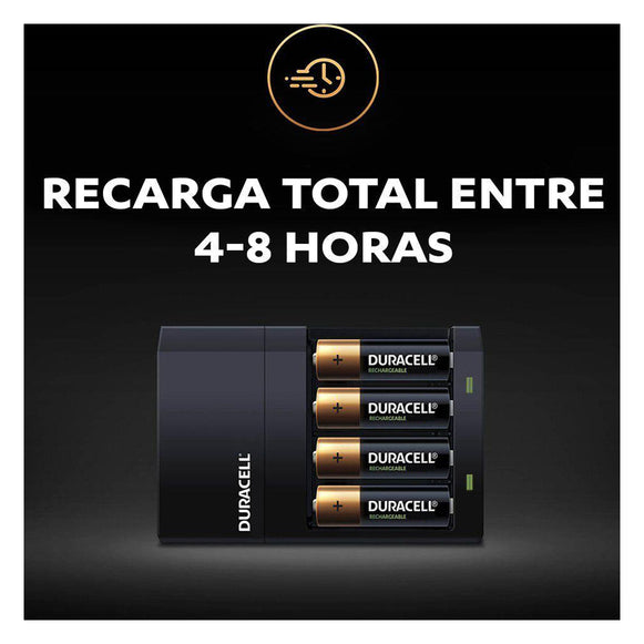 Cargador Duracell AA-AAA INCLUYE 4 AA RECARGABLES
