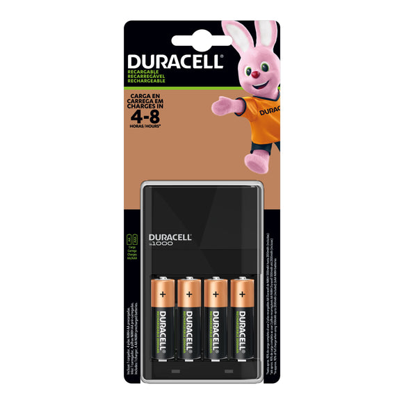 Cargador Duracell AA-AAA INCLUYE 4 AA RECARGABLES