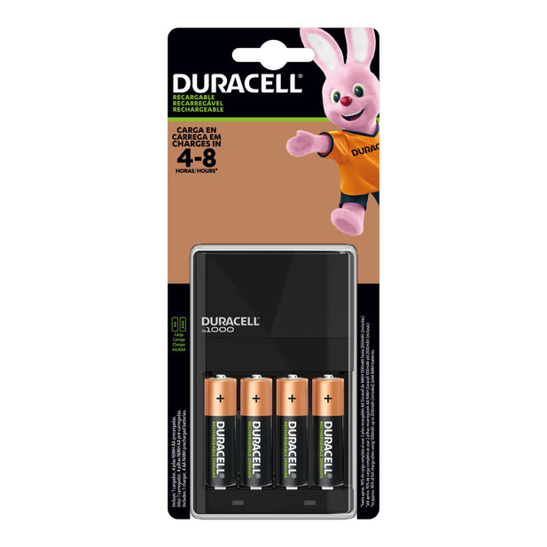 Cargador Duracell AA-AAA INCLUYE 4 AA RECARGABLES