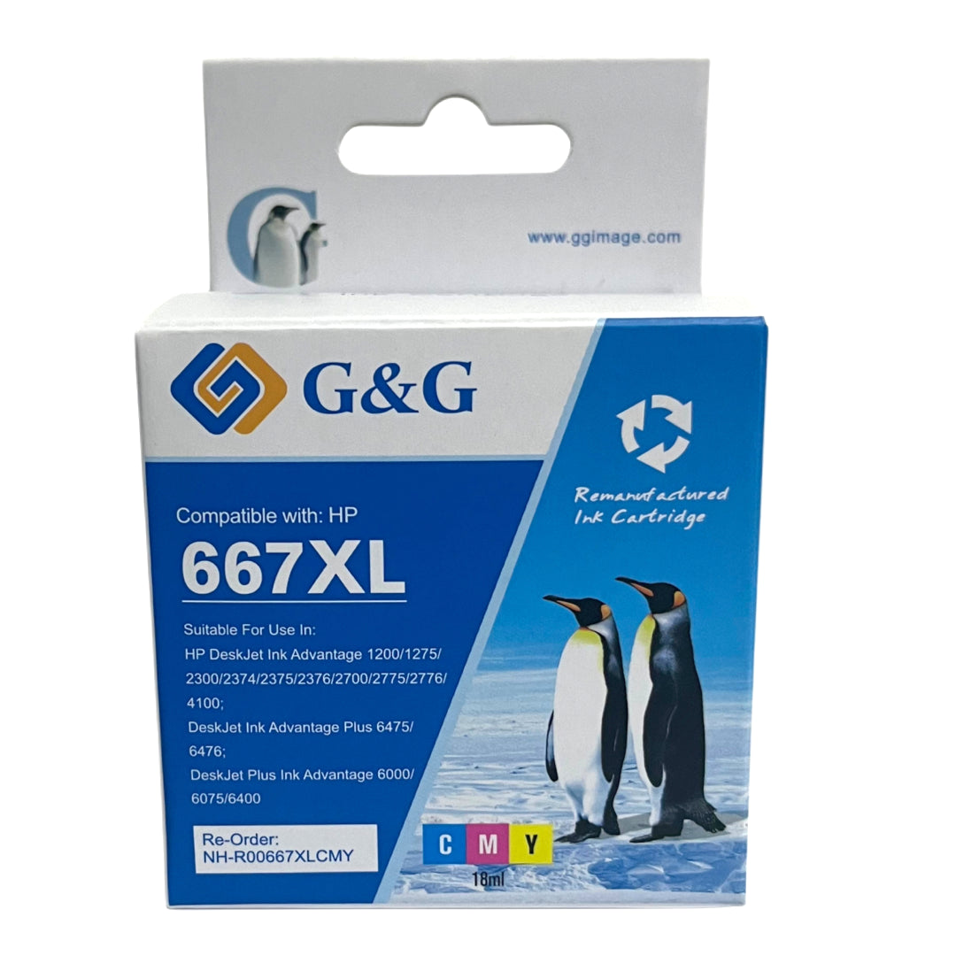 Cartucho de Tinta Alternativo 667XL Color G&G 174581