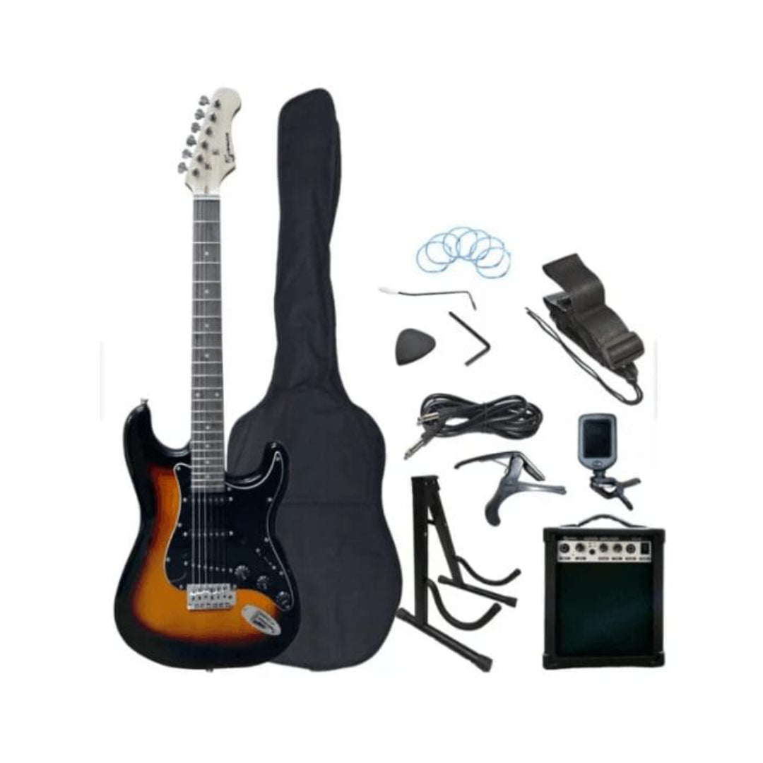 Pack De Guitarra Eléctrica Sunburst Cipriani POLLUX-1 SB/BK