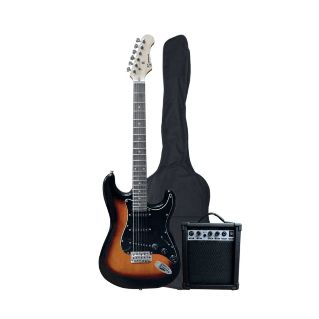 Pack De Guitarra Eléctrica Sunburst Cipriani POLLUX-1 SB/BK