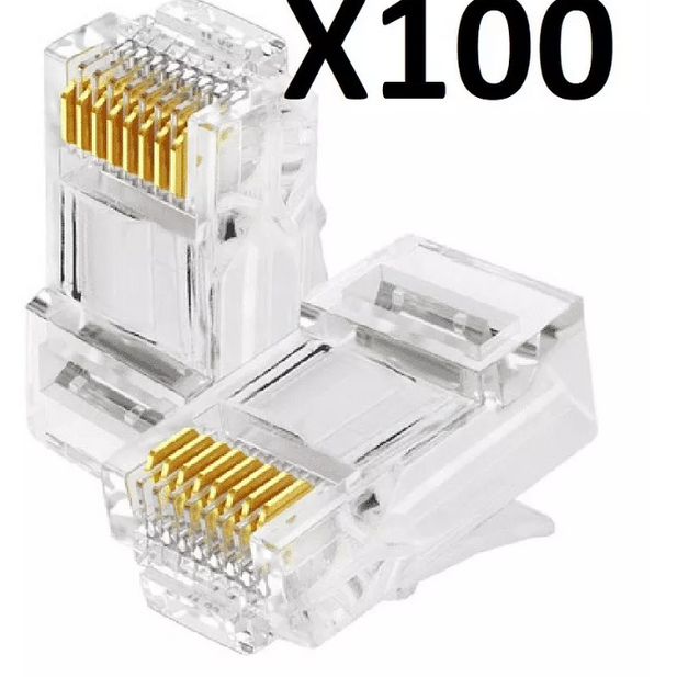 CONECTOR RJ45 CAT6 100 UNIDADES INTELLINET 502344