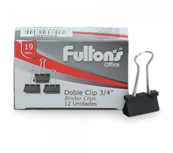 DOBLE CLIP 3/4 19mm FULTONS 101095 CAJA DE 12 UNIDADES