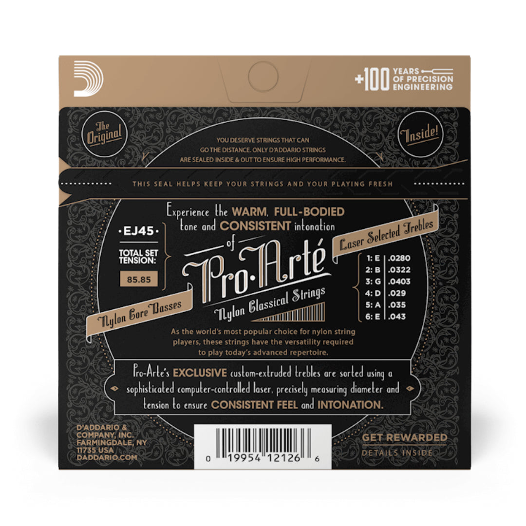 D&#39;ADDARIO EJ45 Pro Arte Cuerdas de nylon