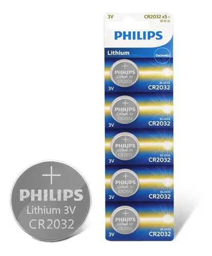 Pila Philips CR2032 3V · Caja 100 unidades