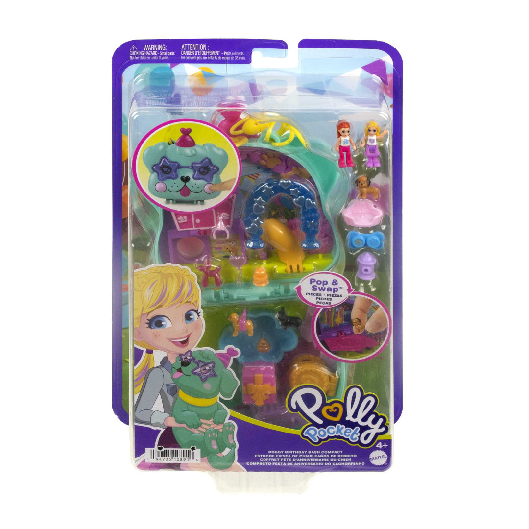 ESTUCHE FIESTA DE CUMPLEAÑOS DE PERRITO POLLY POCKET FRY35 HKV30