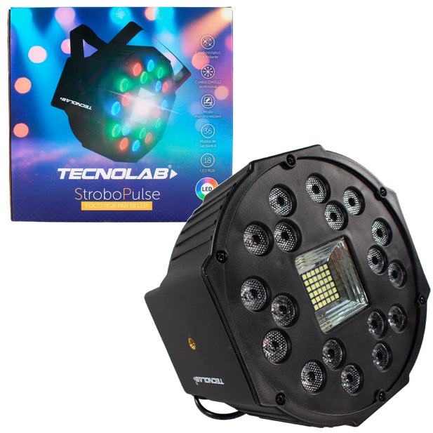 FOCO PAR 18 STROBOPULSE DMX TECNOLAB TL772