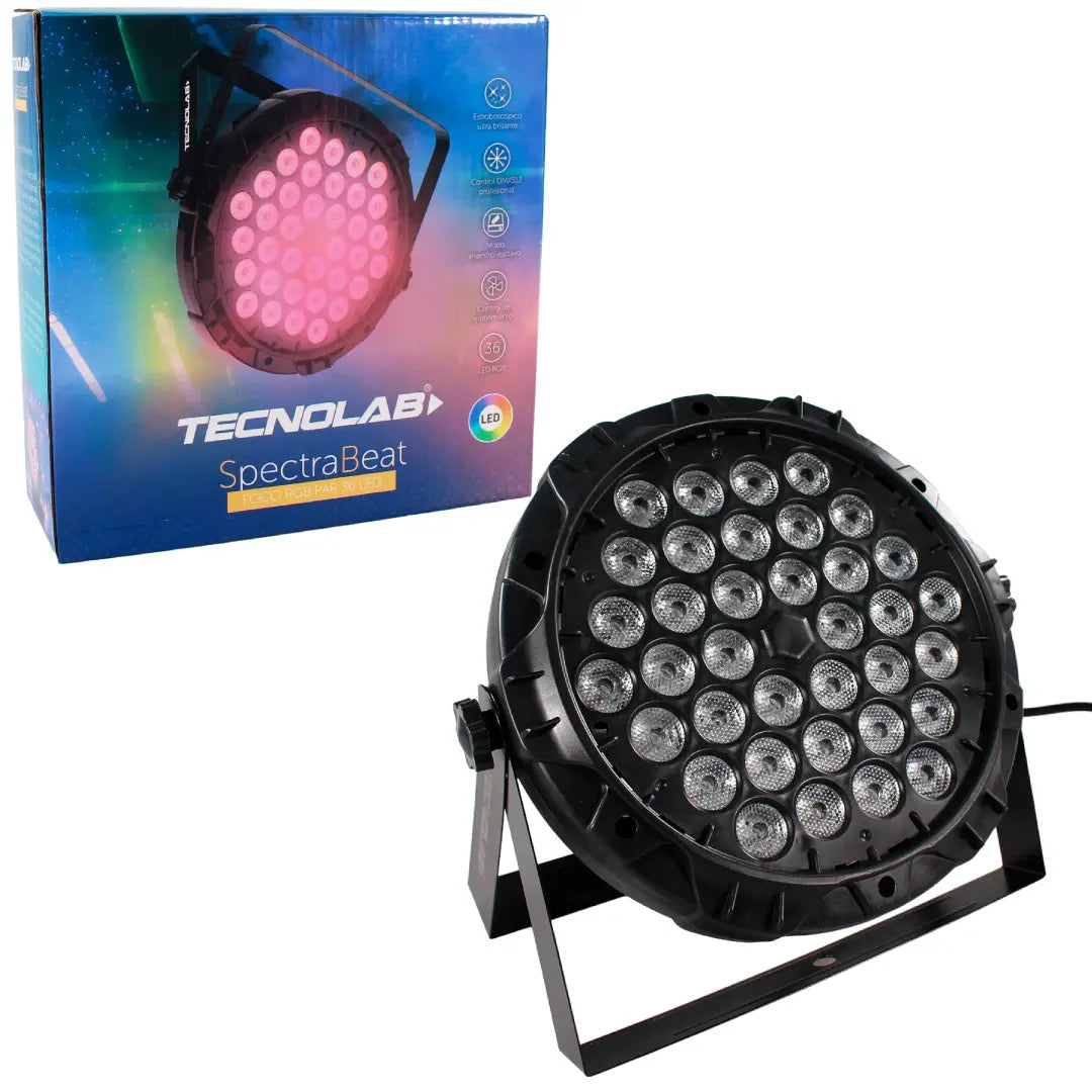 FOCO PAR 36 LED RGB TECNOLAB TL771