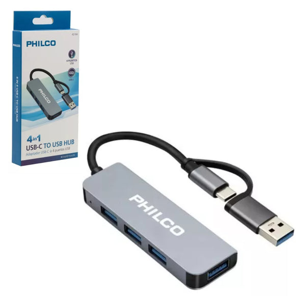 HUB USB/C A 4 USB PHILCO 42184