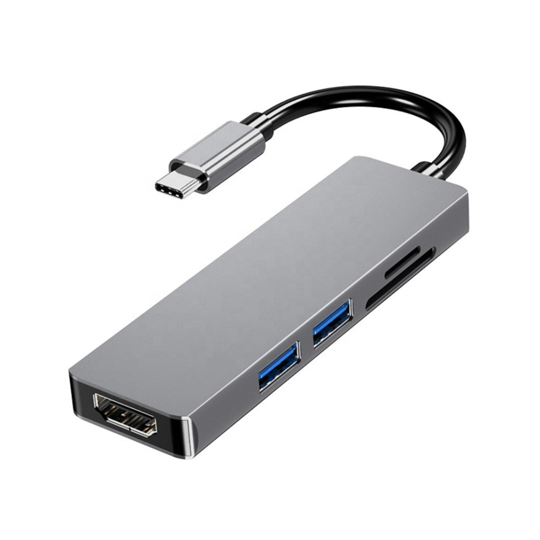 Hub Tipo C 5 En 1 HDMI + USB 3.0 X 2 + Lector SD y MicroSD Birlink