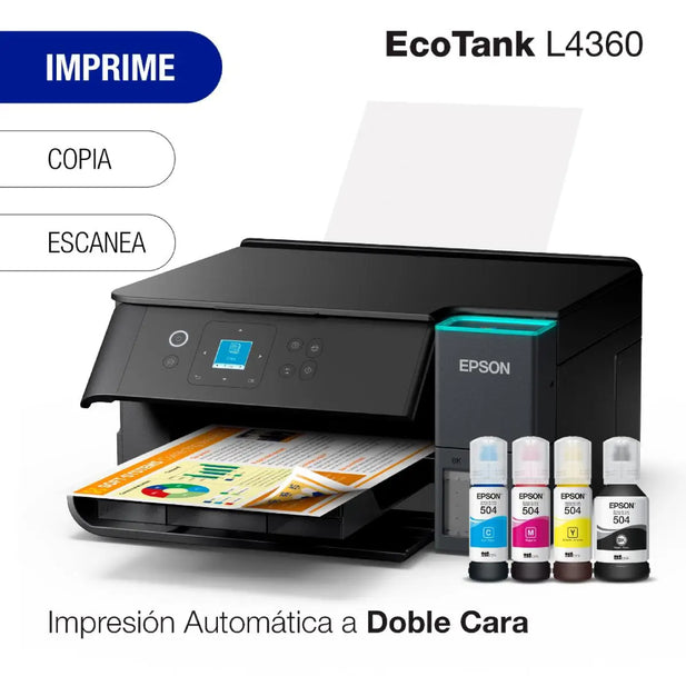 Impresora Epson Ecotank L4360 Multifunción 3/1 Duplex Wi-Fi