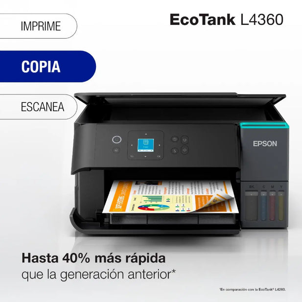 Impresora Epson Ecotank L4360 Multifunción 3/1 Duplex Wi-Fi