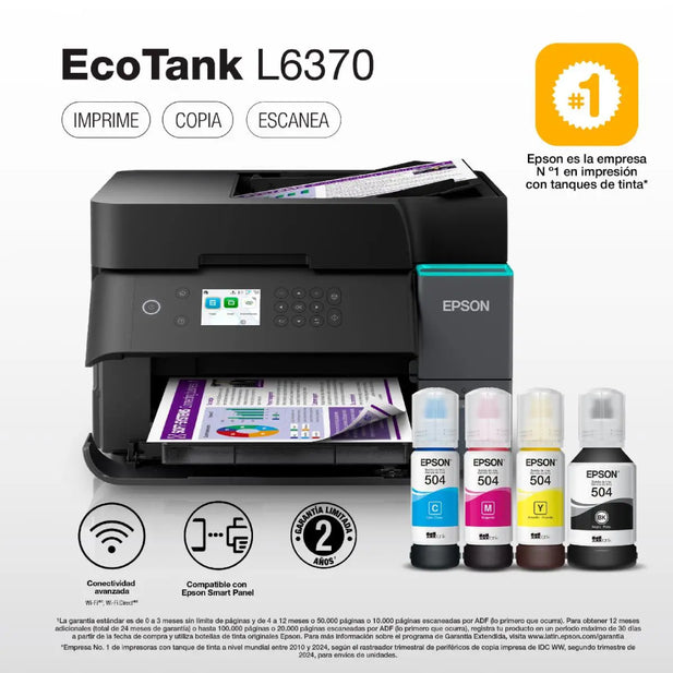 Impresora Epson Ecotank L6370 Multifuncional Wifi
