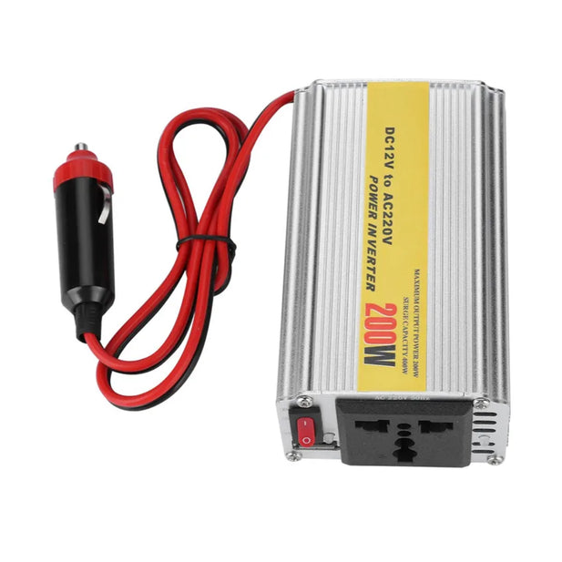 Inversor de corriente para auto 12V a 220V 200W con USB