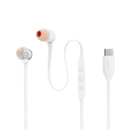 Audífonos JBL Tune 310C USB-C In-Ear Pure Bass Hi-Res Micrófono Integrado Blanco