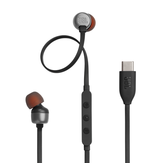 Audífonos JBL Tune 310C USB-C In-Ear Pure Bass Hi-Res Micrófono Integrado Negro