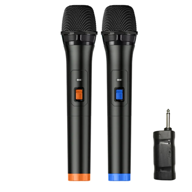 KIT 2 MICRÓFONOS INALAMBRICO RECARGABLE FIDDLER FD-MIC200B