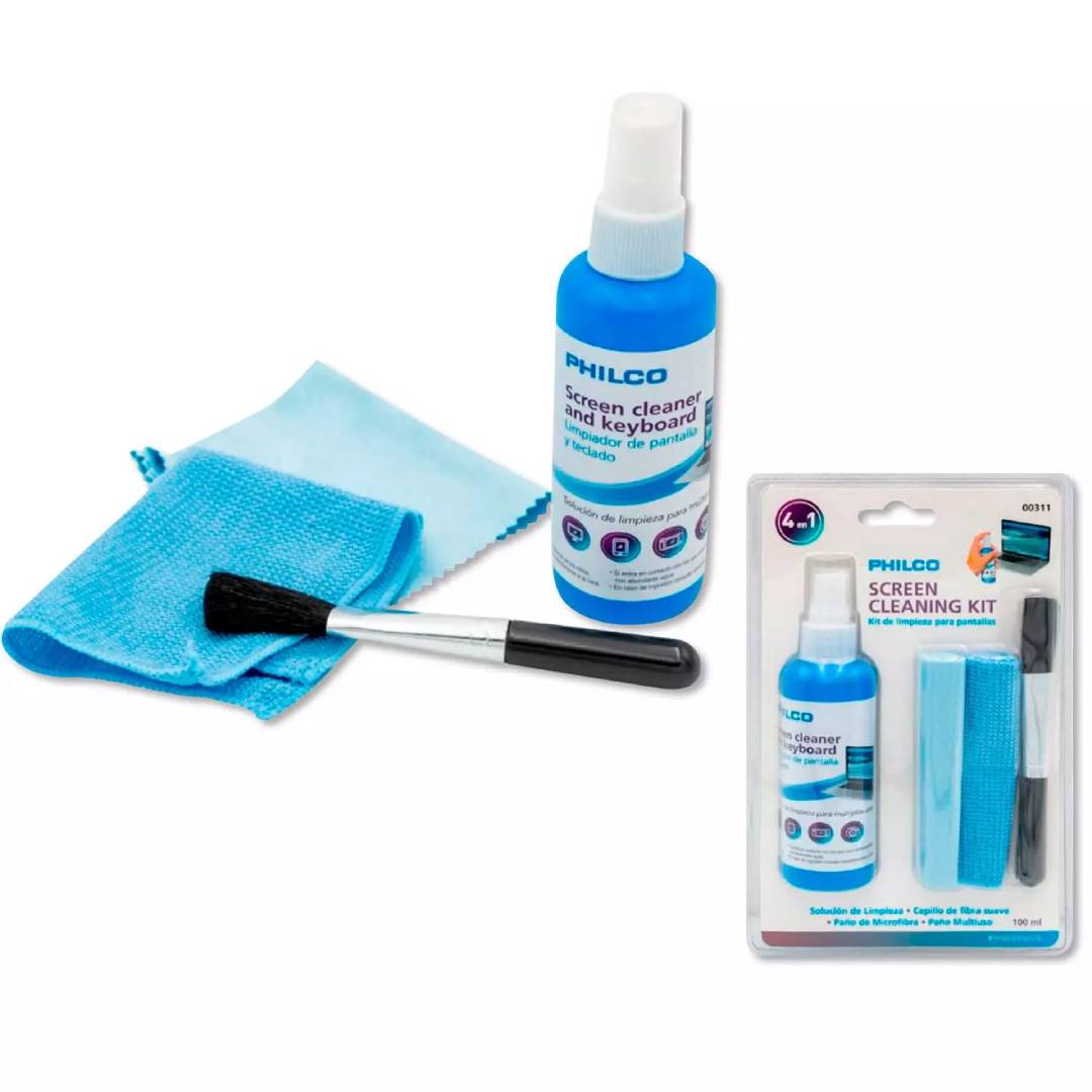 Kit 4 en 1 Limpiador De Pantalla 100ML Philco