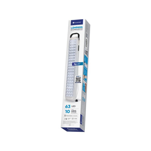 LAMPARA EMERGENCIA POWERLAB 63 LEDS USB 7263