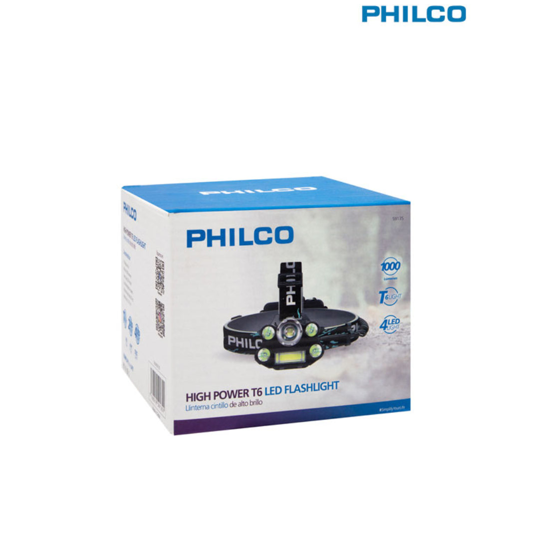 LINTERNA DE CABEZA CINTILLO LED 6 FOCOS PHILCO 59135