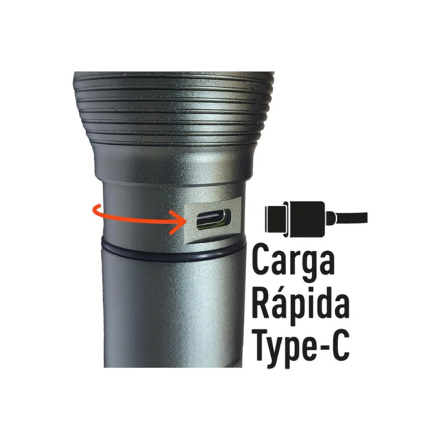 LINTERNA TACTICA RECARGABLE 1600LM LEDBY LB-FL8032