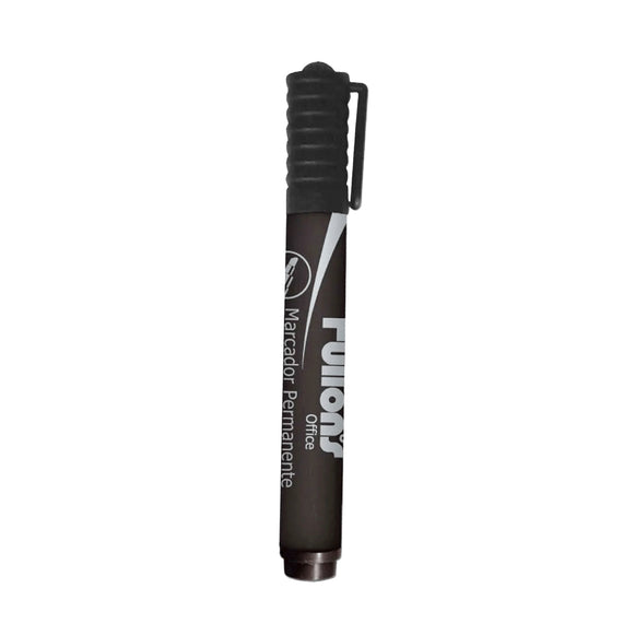MARCADOR PERMANENTE PUNTA BISELADA NEGRO FULTONS (CAJA 12 UNIDADES)