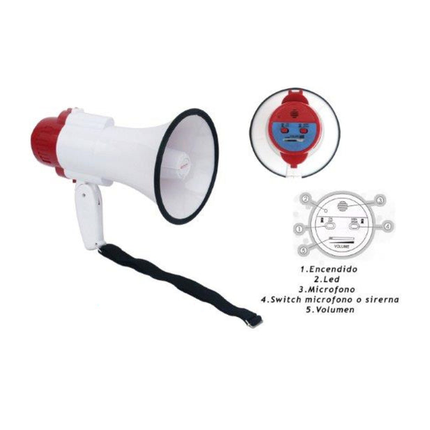 MEGAFONO 10W C/SIRENA 10S-4PD/BK BESTAMERICA