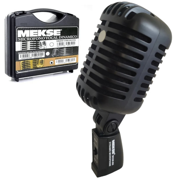 MICROFONO DINAMICO VINTAGE NEGRO MEKSE MKDM 868